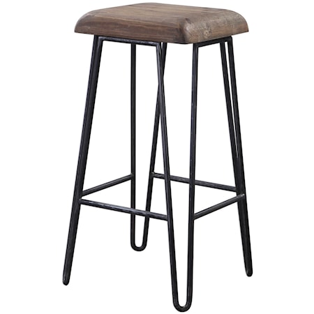 Albie Industrial Bar Stool